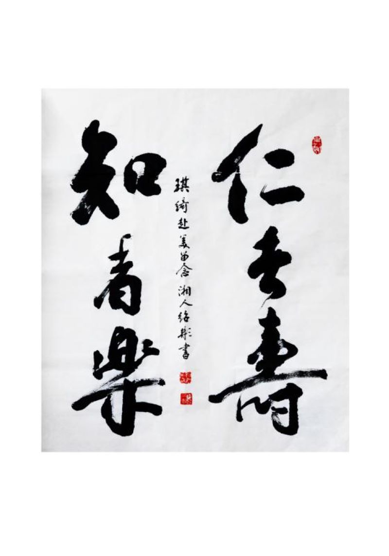 书法《仁者寿 智者乐》  